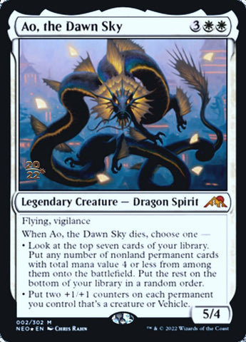 Ao, the Dawn Sky [Kamigawa: Neon Dynasty Prerelease Promos] - Destination Retro