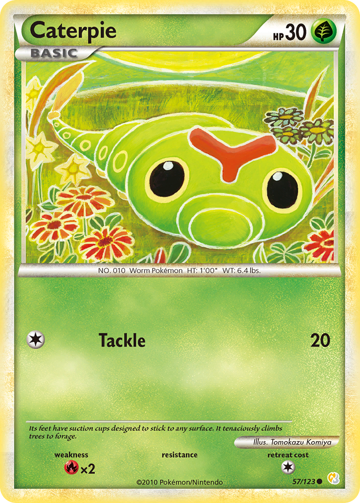 Caterpie (57/123) [HeartGold & SoulSilver: Base Set] - Destination Retro