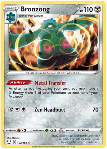 Bronzong (102/163) [Sword & Shield: Battle Styles] - Destination Retro