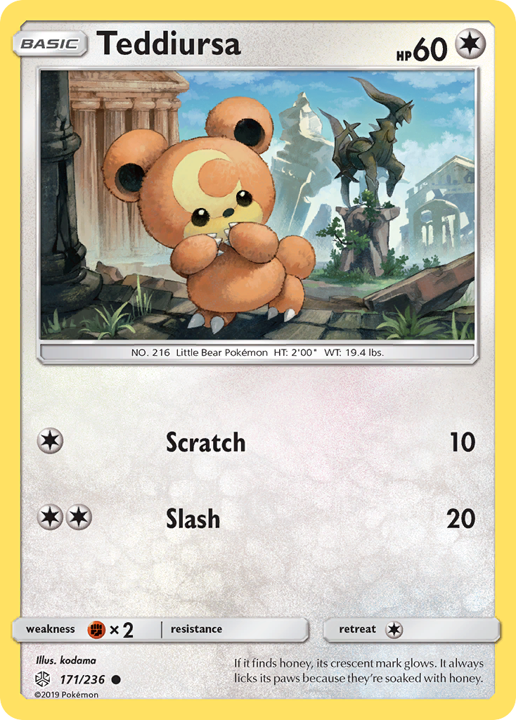 Teddiursa (171/236) [Sun & Moon: Cosmic Eclipse] - Destination Retro