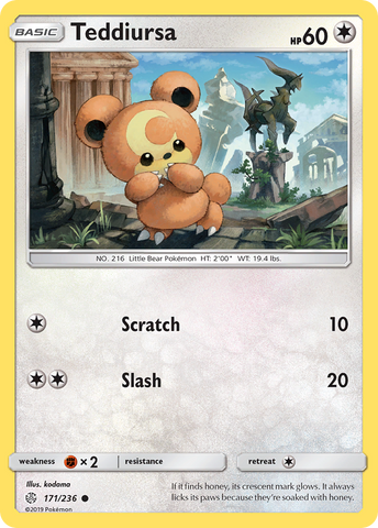 Teddiursa (171/236) [Sun & Moon: Cosmic Eclipse] - Destination Retro