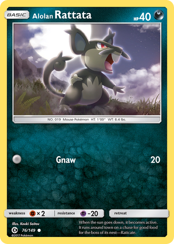 Alolan Rattata (76/149) [Sun & Moon: Base Set] - Destination Retro