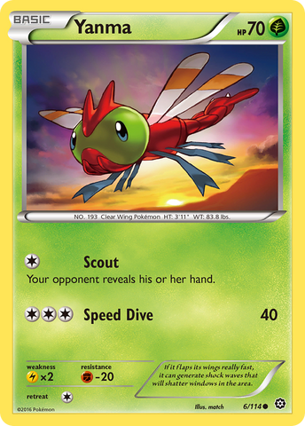 Yanma (6/114) [XY: Steam Siege] - Destination Retro