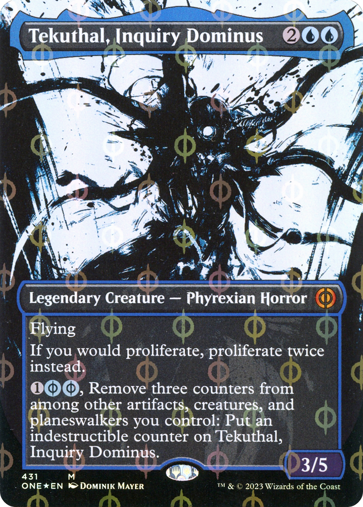 Tekuthal, Inquiry Dominus (Borderless Ichor Step-and-Compleat Foil) [Phyrexia: All Will Be One] - Destination Retro