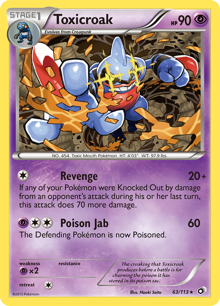 Toxicroak (63/113) [Black & White: Legendary Treasures] - Destination Retro