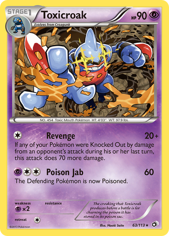 Toxicroak (63/113) [Black & White: Legendary Treasures] - Destination Retro