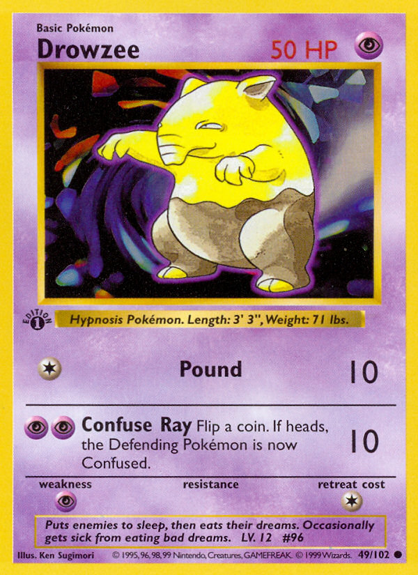 Drowzee (49/102) [Base Set 1st Edition] - Destination Retro