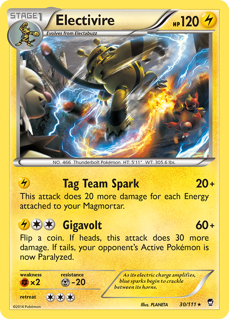 Electivire (30/111) [XY: Furious Fists] - Destination Retro