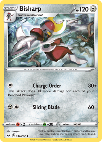 Bisharp (134/202) [Sword & Shield: Base Set] - Destination Retro
