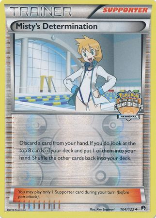 Misty's Determination (104/122) (Regional Championship Promo) [XY: BREAKpoint] - Destination Retro
