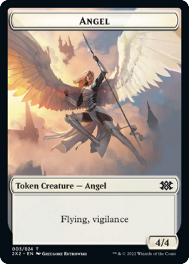 Faerie Rogue // Angel Double-sided Token [Double Masters 2022 Tokens] - Destination Retro