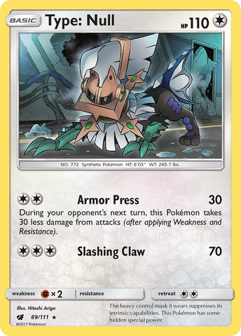 Type: Null (SM Crimson Invasion) (89/111) [Theme Deck Exclusives] - Destination Retro