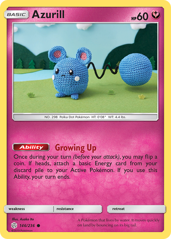 Azurill (146/236) [Sun & Moon: Cosmic Eclipse] - Destination Retro