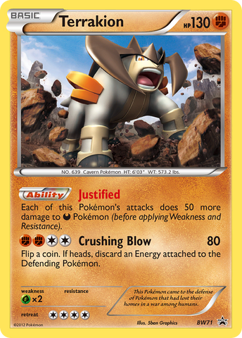 Terrakion (BW71) [Black & White: Black Star Promos] - Destination Retro