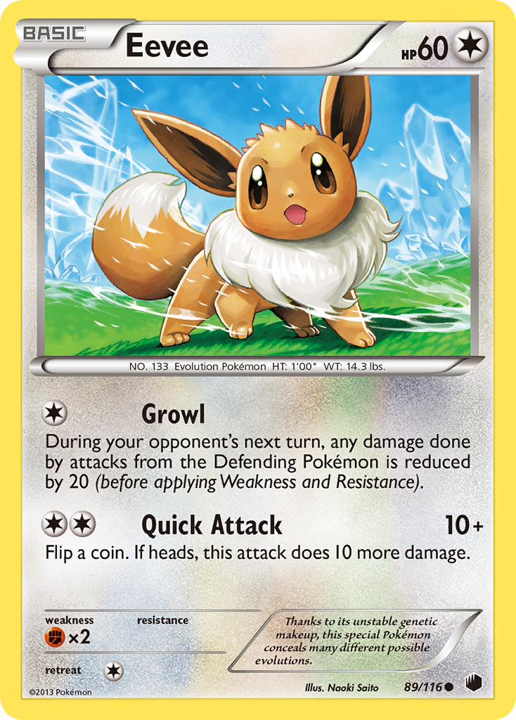 Eevee (89/116) [Black & White: Plasma Freeze] - Destination Retro