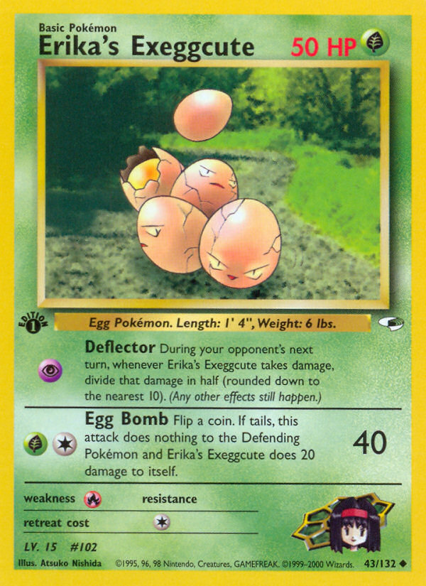 Erika's Exeggcute (43/132) [Gym Heroes 1st Edition] - Destination Retro