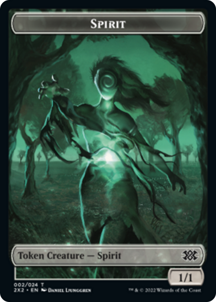 Liliana, the Last Hope Emblem // Spirit Double-sided Token [Double Masters 2022 Tokens] - Destination Retro