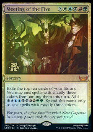 Meeting of the Five [Streets of New Capenna Prerelease Promos] - Destination Retro