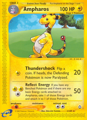 Ampharos (1/147) [Aquapolis] - Destination Retro