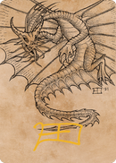 Ancient Gold Dragon Art Card (44) (Gold-Stamped Signature) [Commander Legends: Battle for Baldur's Gate Art Series] - Destination Retro