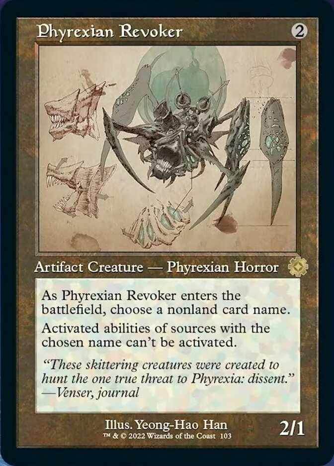 Phyrexian Revoker (Retro Schematic) [The Brothers' War Retro Artifacts] - Destination Retro