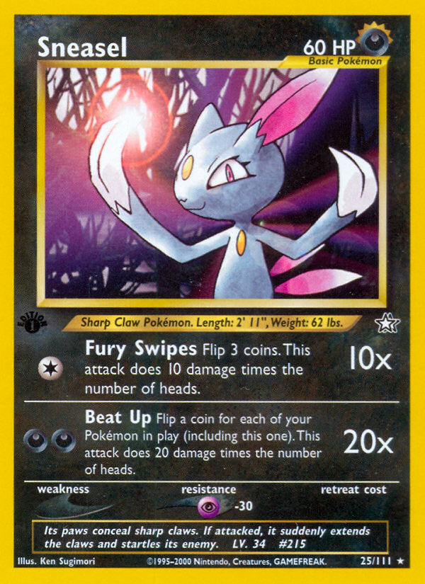 Sneasel (25/111) [Neo Genesis 1st Edition] - Destination Retro