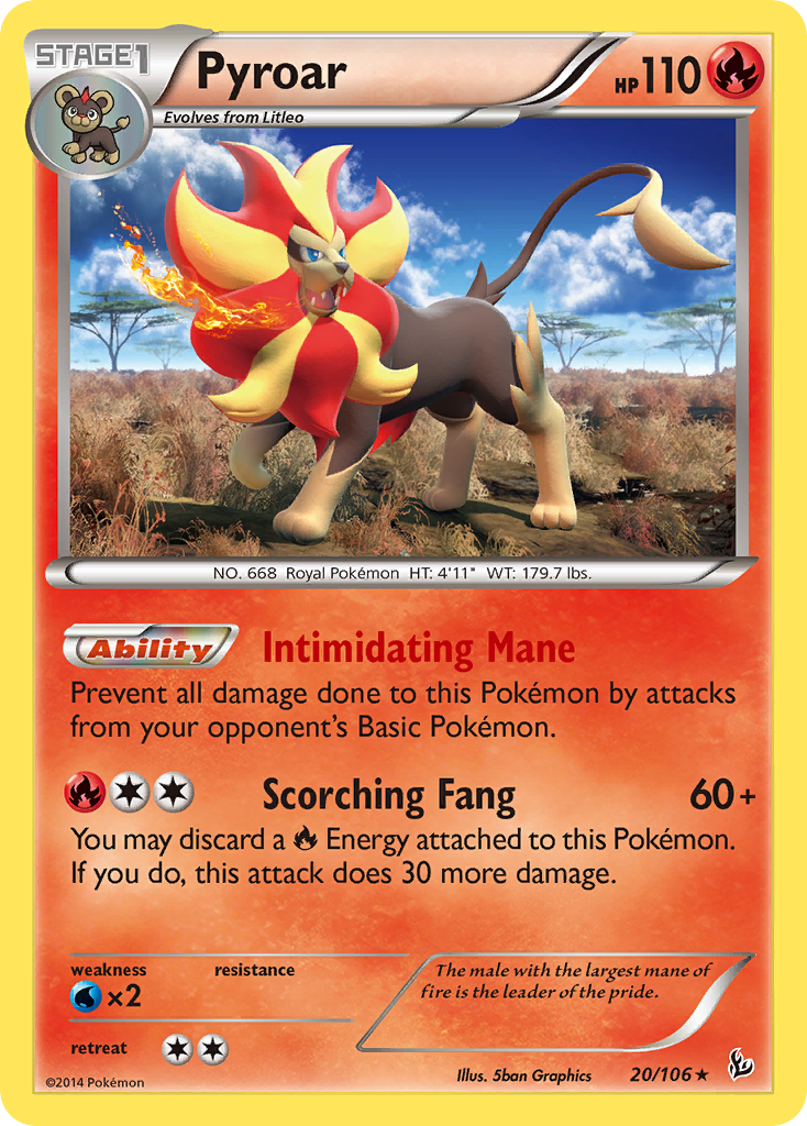 Pyroar (20/106) [XY: Flashfire] - Destination Retro
