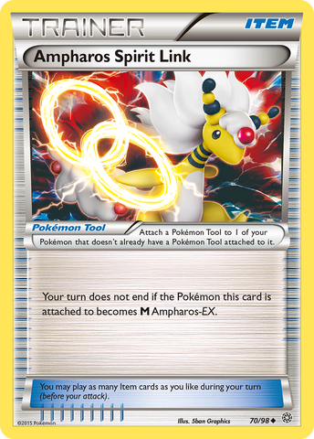 Ampharos Spirit Link (70/98) [XY: Ancient Origins] - Destination Retro