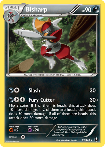 Bisharp (72/108) [Black & White: Dark Explorers] - Destination Retro