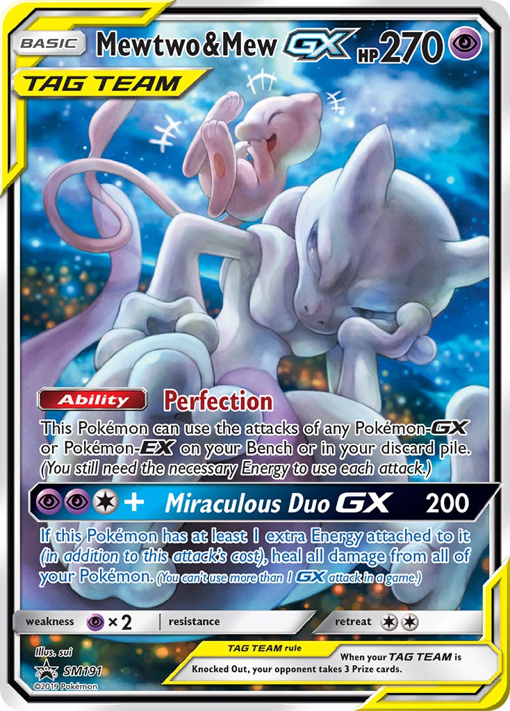 Mewtwo & Mew GX (SM191) [Sun & Moon: Black Star Promos] - Destination Retro