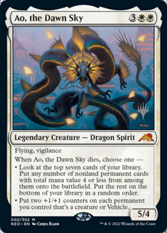 Ao, the Dawn Sky (Promo Pack) [Kamigawa: Neon Dynasty Promos] - Destination Retro