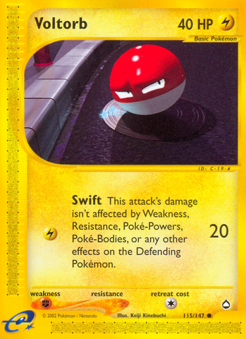 Voltorb (115/147) [Aquapolis] - Destination Retro