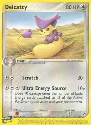 Delcatty (34/100) [EX: Sandstorm] - Destination Retro