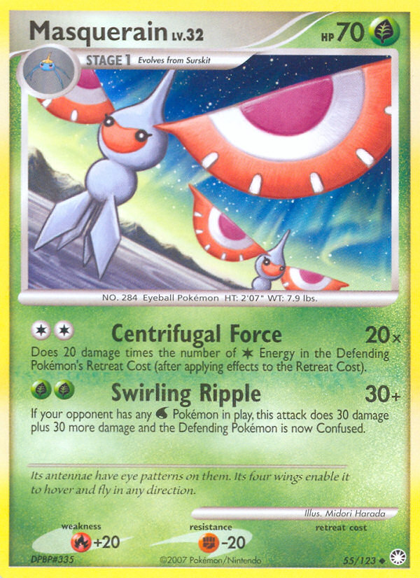 Masquerain (55/123) [Diamond & Pearl: Mysterious Treasures] - Destination Retro
