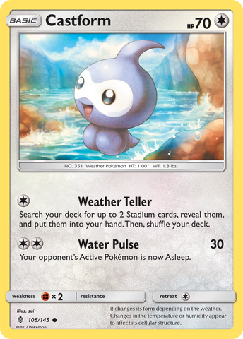 Castform (105/145) [Sun & Moon: Guardians Rising] - Destination Retro