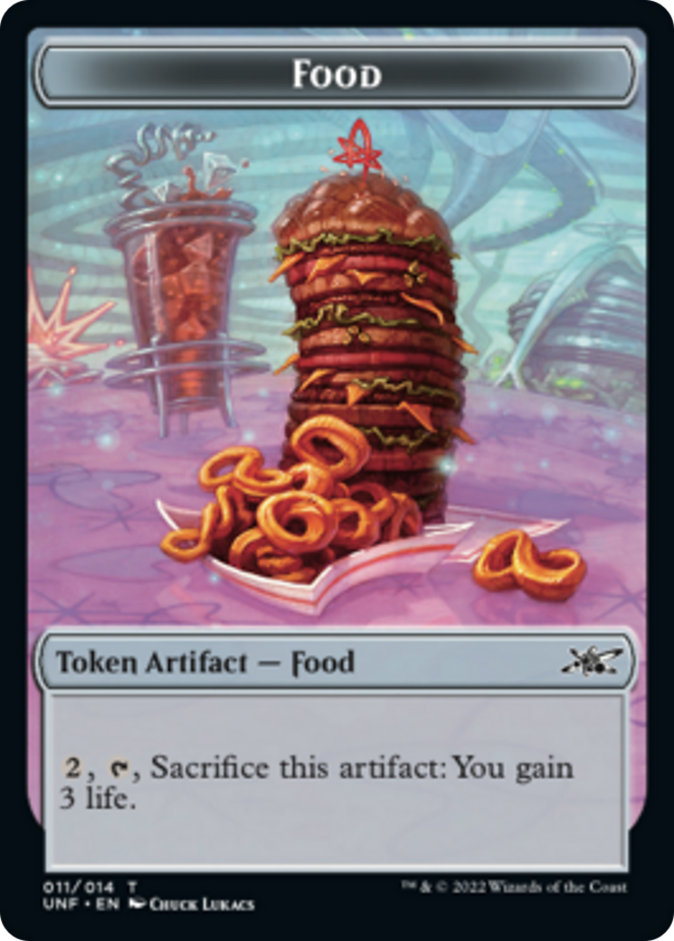 Clown Robot (003) // Food (011) Double-sided Token [Unfinity Tokens] - Destination Retro