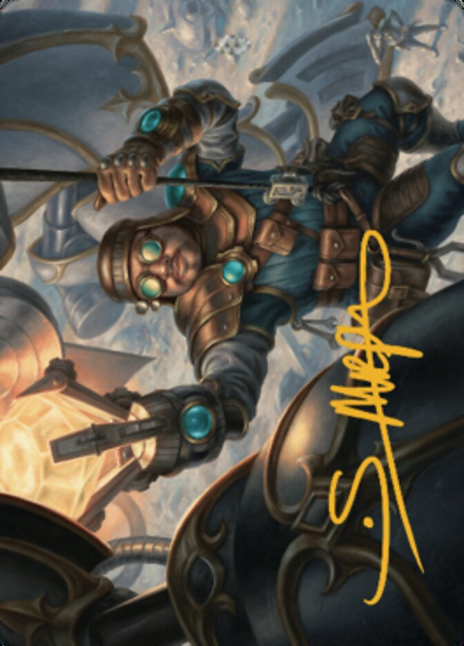 Powerstone Engineer Art Card (Gold-Stamped Signature) [The Brothers' War Art Series] - Destination Retro