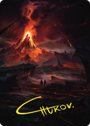 Valley of Gorgoroth Art Card (Gold-Stamped Signature) [The Lord of the Rings: Tales of Middle-earth Art Series] - Destination Retro
