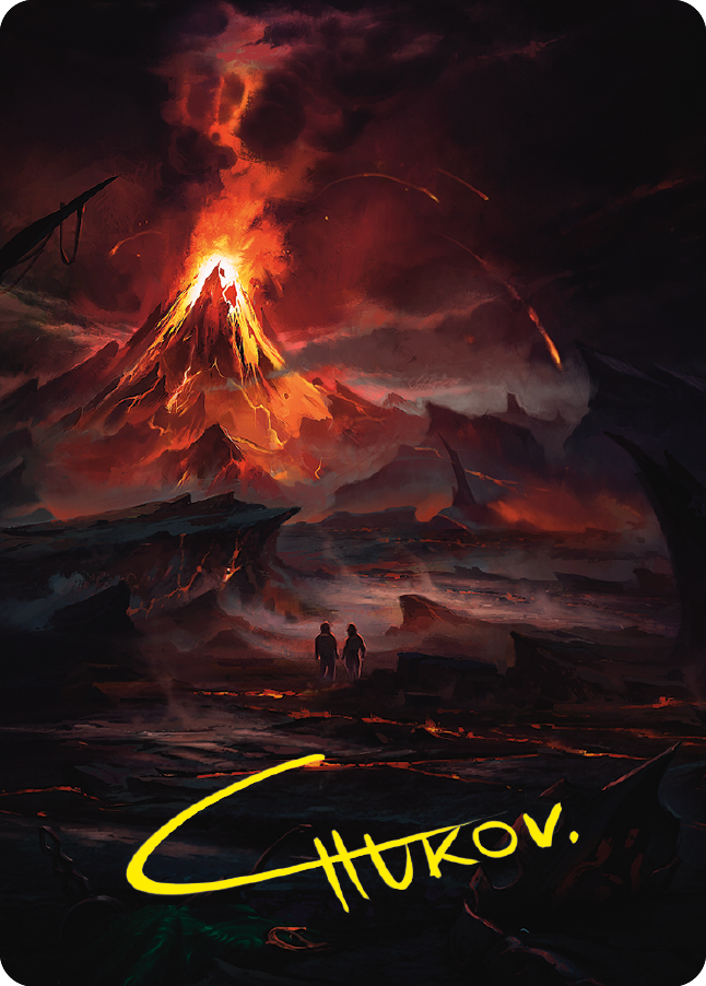 Valley of Gorgoroth Art Card (Gold-Stamped Signature) [The Lord of the Rings: Tales of Middle-earth Art Series] - Destination Retro