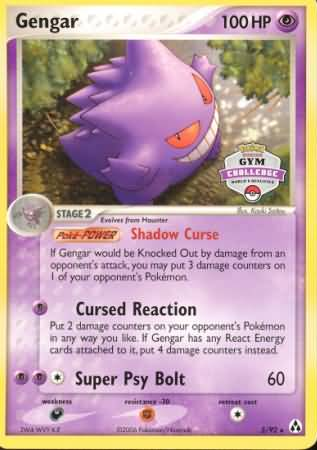 Gengar (5/92) (Gym Challenge) [EX: Legend Maker] - Destination Retro