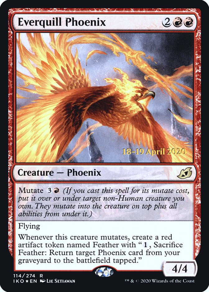 Everquill Phoenix  [Ikoria: Lair of Behemoths Prerelease Promos] - Destination Retro