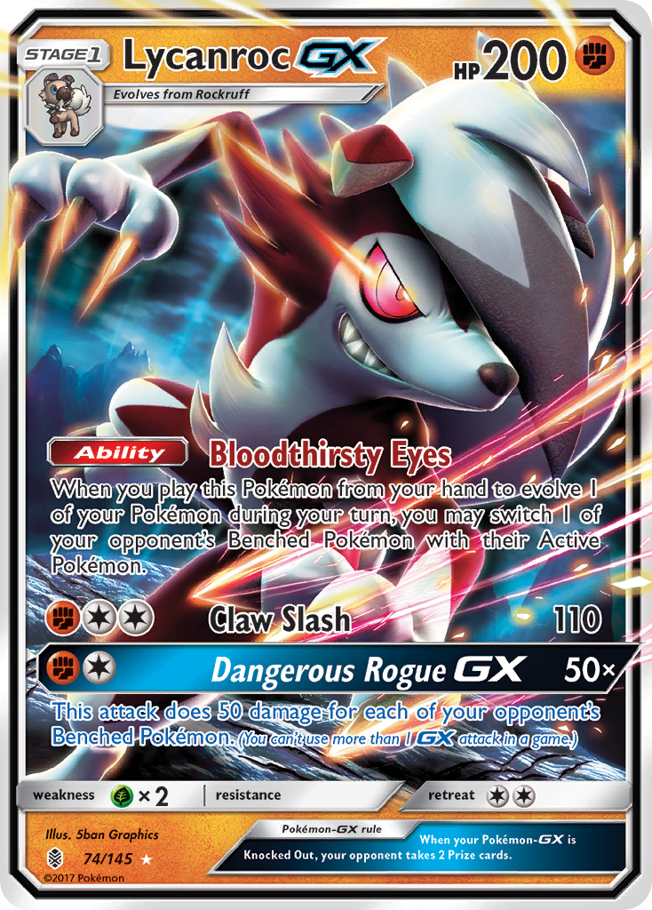 Lycanroc GX (74/145) [Sun & Moon: Guardians Rising] - Destination Retro