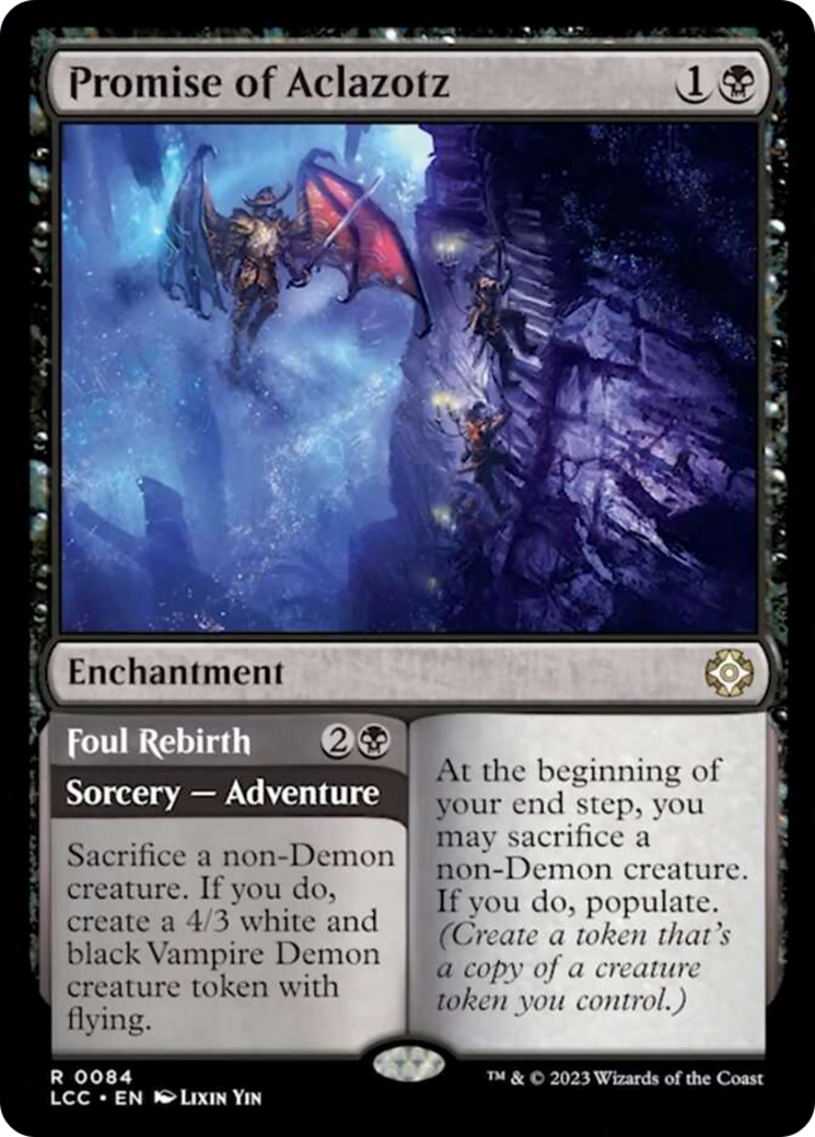 Promise of Aclazotz // Foul Rebirth [The Lost Caverns of Ixalan Commander] - Destination Retro