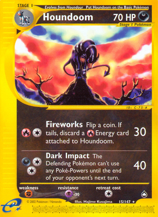 Houndoom (15/147) [Aquapolis] - Destination Retro