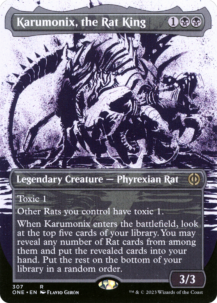 Karumonix, the Rat King (Borderless Ichor) [Phyrexia: All Will Be One] - Destination Retro