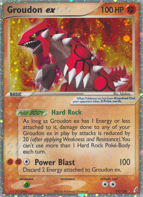 Groudon ex (93/100) [EX: Crystal Guardians] - Destination Retro