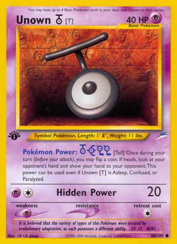 Unown [T] (88/105) [Neo Destiny 1st Edition] - Destination Retro