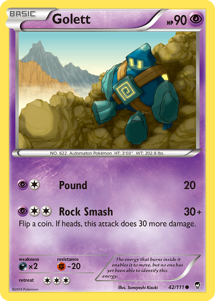 Golett (42/111) [XY: Furious Fists] - Destination Retro