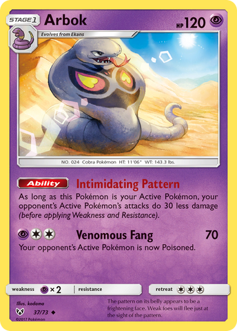 Arbok (37/73) [Sun & Moon: Shining Legends] - Destination Retro