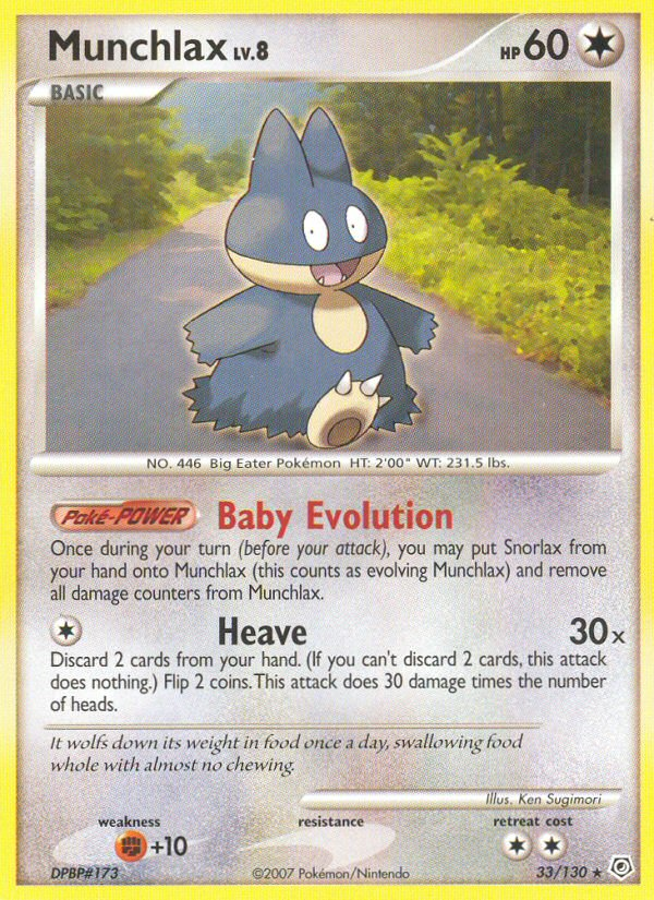 Munchlax (33/130) [Diamond & Pearl: Base Set] - Destination Retro